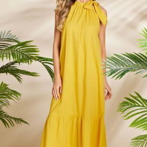 Mud Pie - Mustard Julip Maxi Dress - Picture 1 of 9